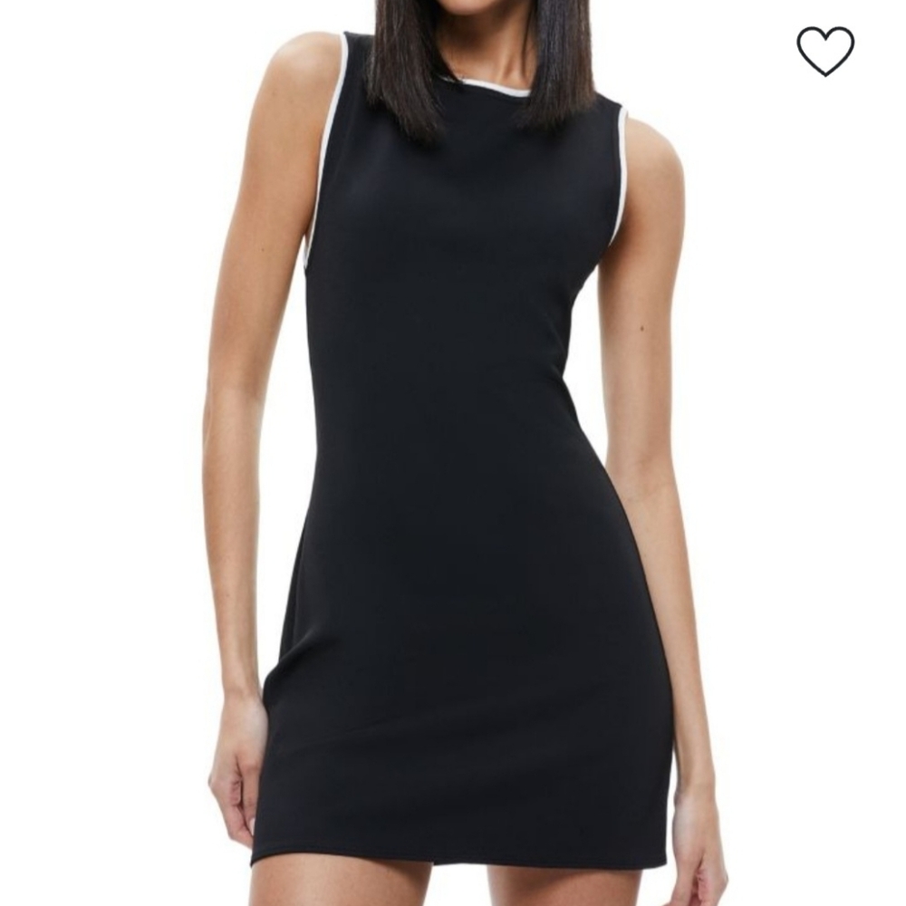 Alice + Olivia Classic Black Midi Dress